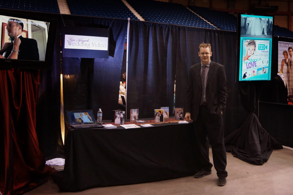 San Angelo Wedding Video booth at the wedding show